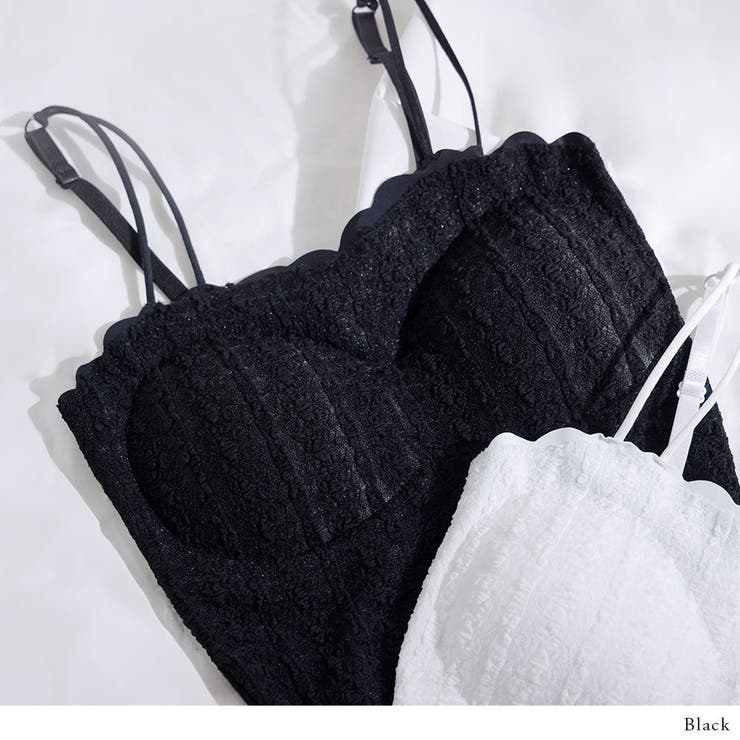 パット入りスカラップレースキャミソール 韓国 夢展望 | 夢展望 | 詳細画像2 