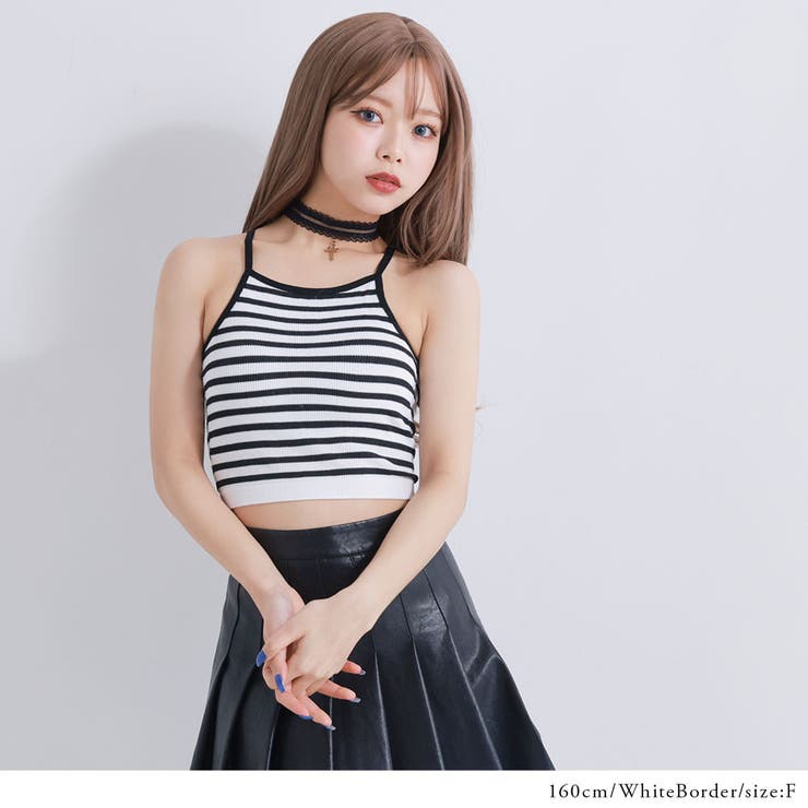 短丈肌魅せリブキャミソール 韓国 夢展望 | 夢展望 | 詳細画像7 