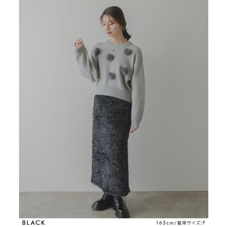 ラメフェザーヤーンスカート 韓国 夢展望 | 夢展望 | 詳細画像17 