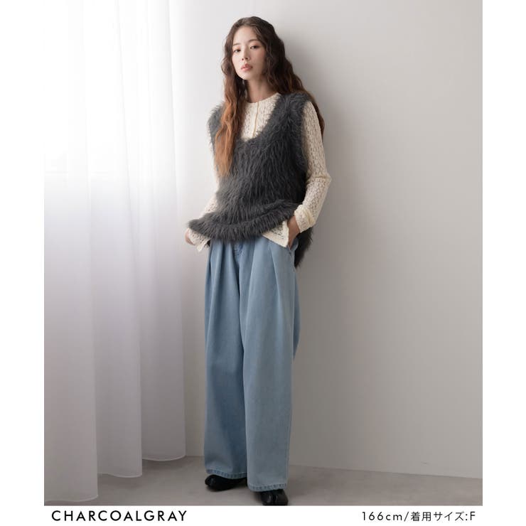 フェザーヤーンVネックベスト 韓国 夢展望 | 夢展望 | 詳細画像2 