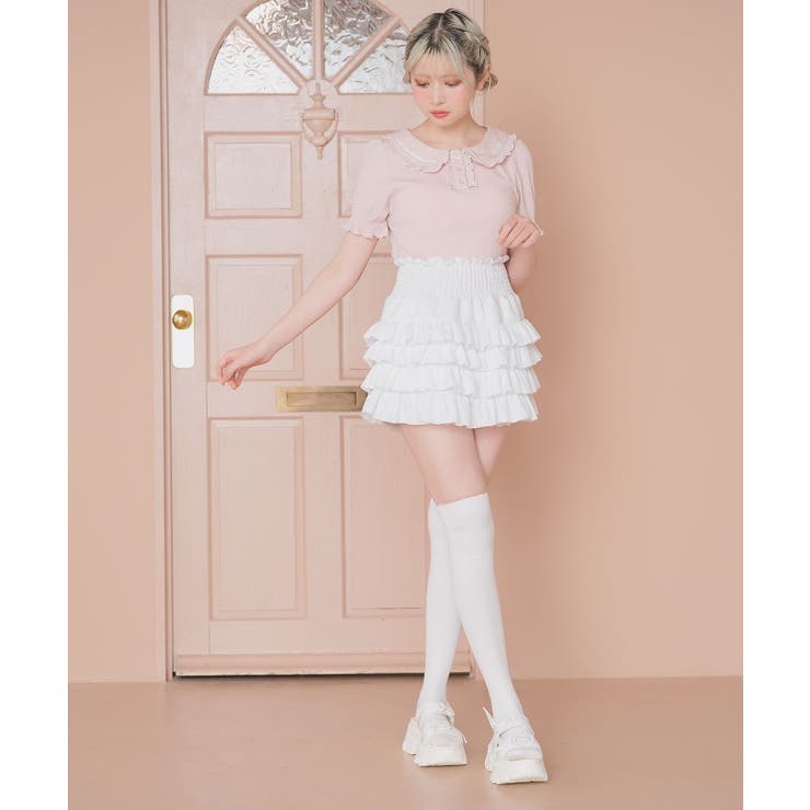 フリル襟ポロトップス 量産型 地雷系 夢展望[品番：YU000046899