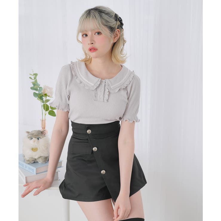 フリル襟ポロトップス 量産型 地雷系 夢展望 | DearMyLove | 詳細画像10 