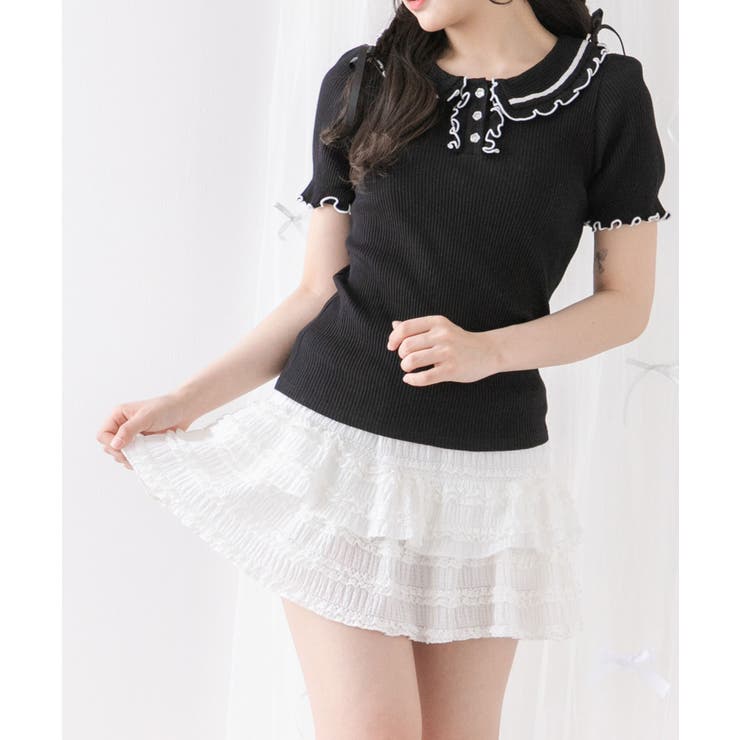 フリル襟ポロトップス 量産型 地雷系 夢展望 | DearMyLove | 詳細画像22 