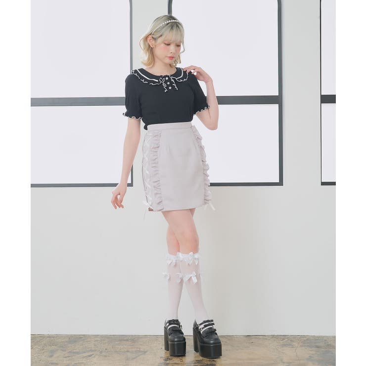 フリル襟ポロトップス 量産型 地雷系 夢展望 | DearMyLove | 詳細画像30 