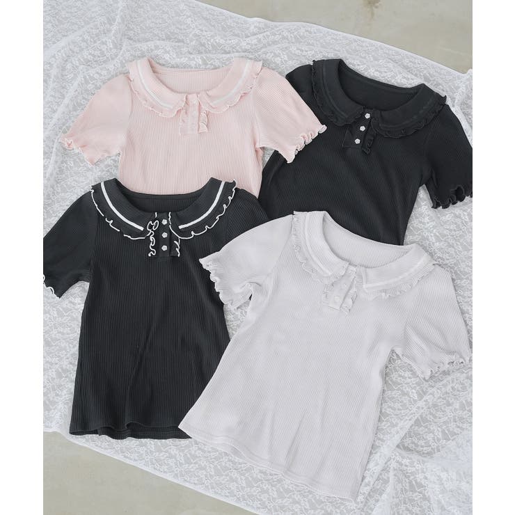 フリル襟ポロトップス 量産型 地雷系 夢展望 | DearMyLove | 詳細画像37 