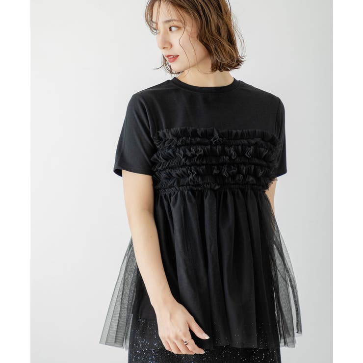 チュールフリルドッキングTシャツ 韓国 夢展望 | 夢展望 | 詳細画像17 