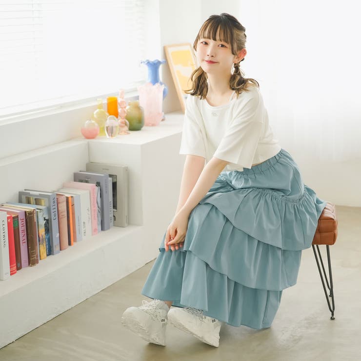 クロップドロゴ刺繍Tシャツ 韓国 夢展望 | 夢展望 | 詳細画像5 