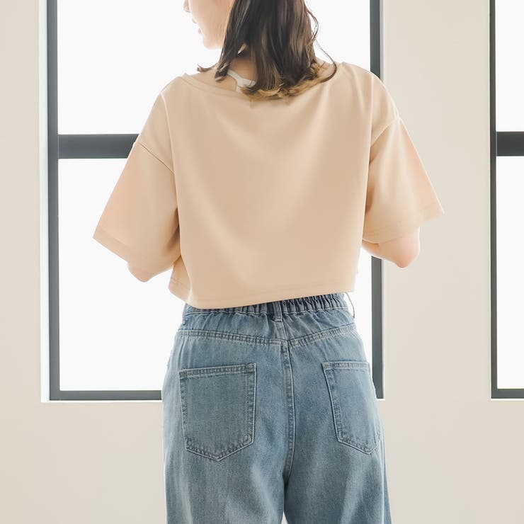 クロップドロゴ刺繍Tシャツ 韓国 夢展望 | 夢展望 | 詳細画像29 