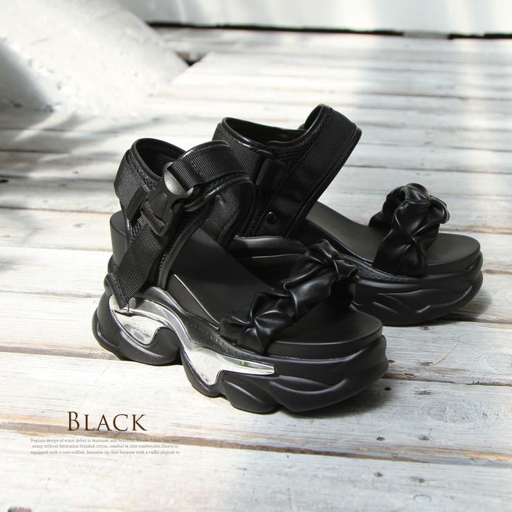 クシュクシュ厚底スニーカーサンダル 韓国 夢展望 | 夢展望 | 詳細画像10 