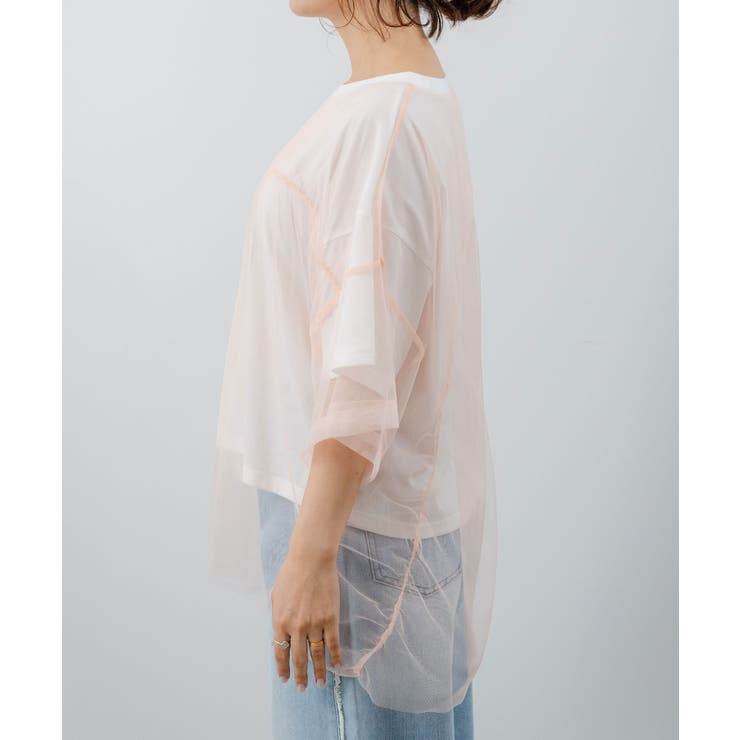 チュールレイヤードTシャツ 韓国 夢展望 | 夢展望 | 詳細画像21 