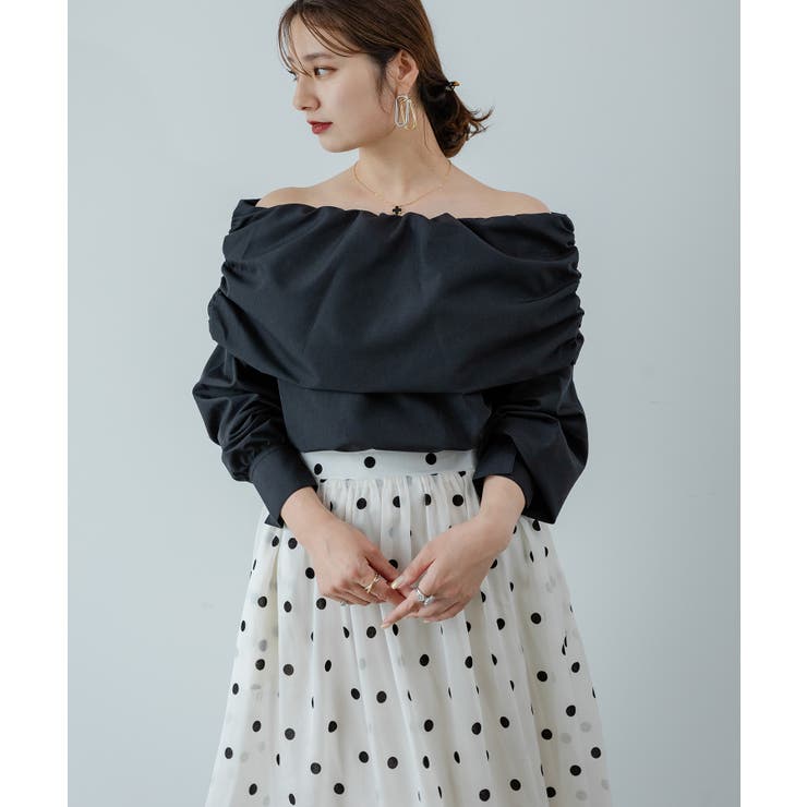 フロッキードット柄オーガンジースカート 韓国 夢展望 | 夢展望 | 詳細画像15 