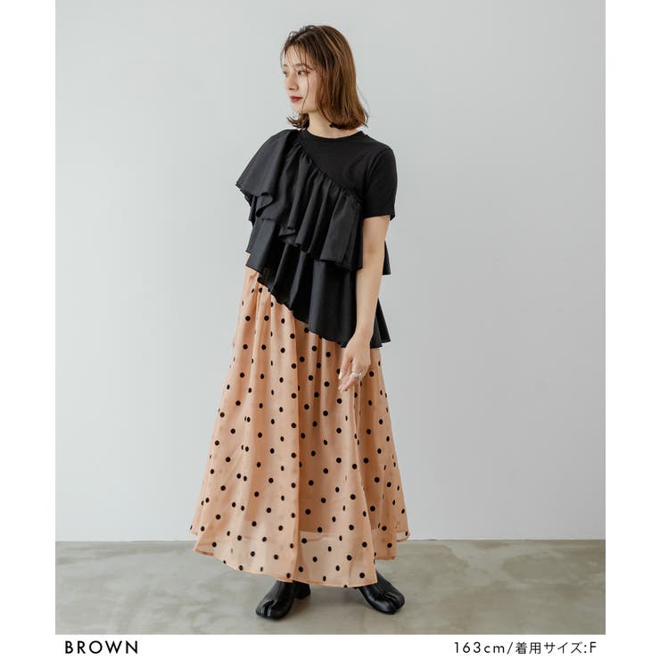 フロッキードット柄オーガンジースカート 韓国 夢展望 | 夢展望 | 詳細画像17 