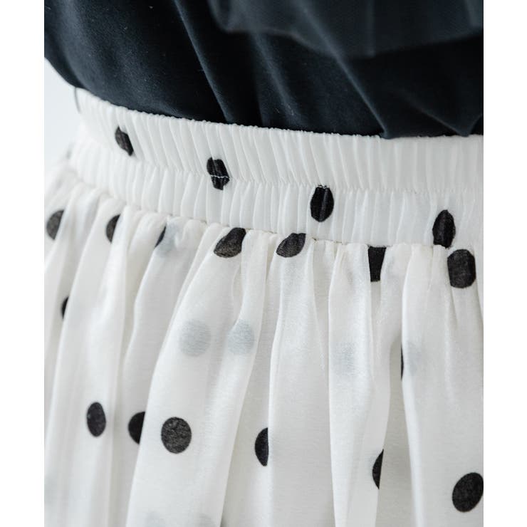 フロッキードット柄オーガンジースカート 韓国 夢展望 | 夢展望 | 詳細画像33 
