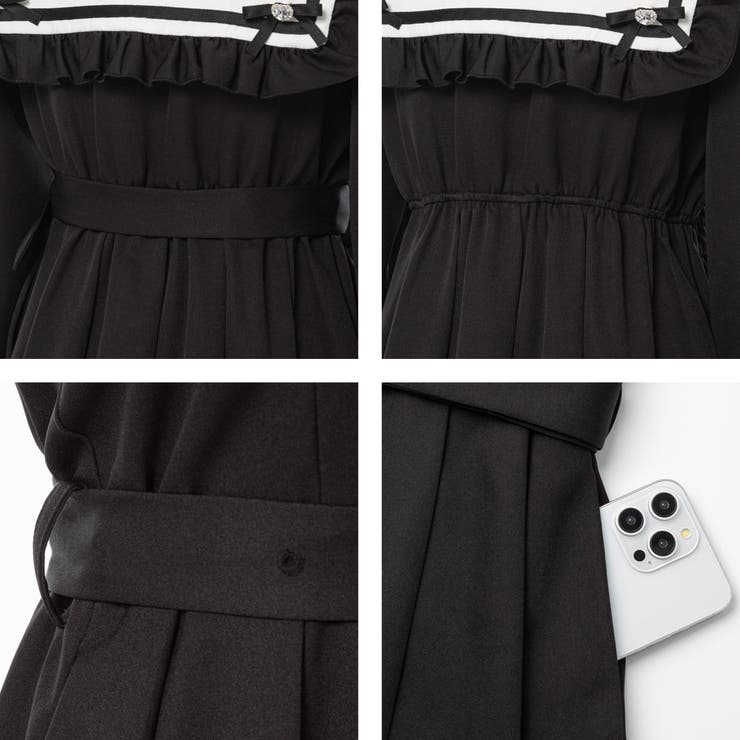 ハートレースリボンセーラーワンピース 量産型 地雷系 夢展望 | DearMyLove | 詳細画像34 