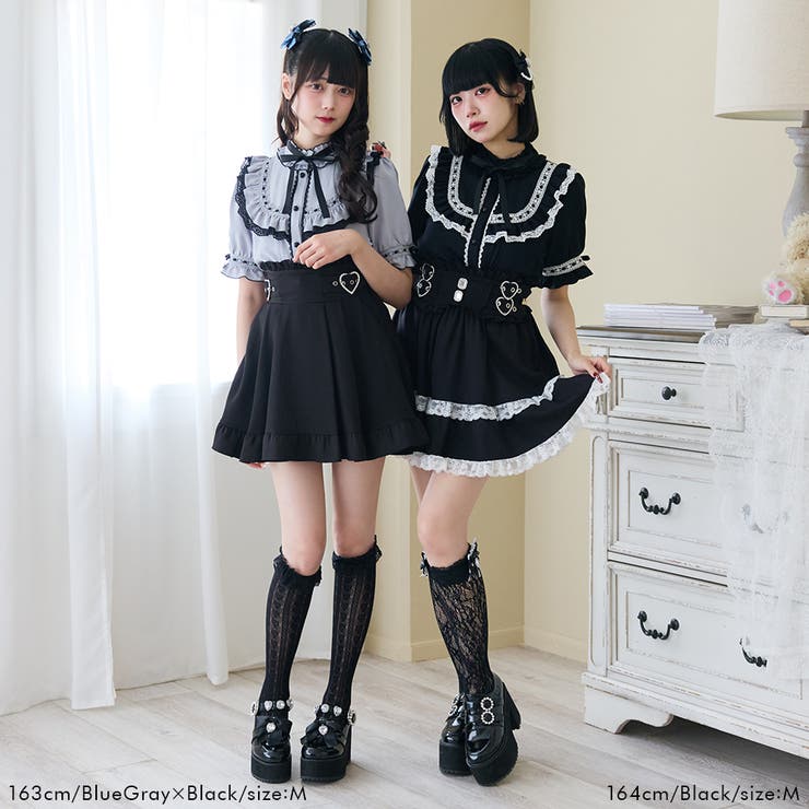 一葉さまhandmade♡ブラック×いちごフリルツイン 一葉さまhandmade♡ブラック×いちごフリルツイン