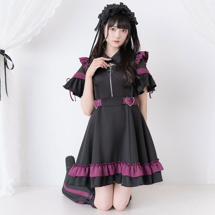 最終値下げディアマイラブ 夢展望 2XL(3L) ブラウス ワンピース ビスチェ STEPUP対象】【送料無料】丸襟ビスチェティアードワンピース