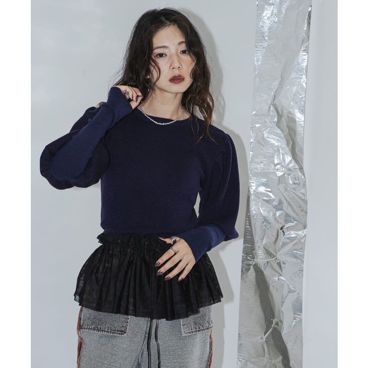 2wayパフスリーブリボンニット 韓国 夢展望 | 夢展望 | 詳細画像9 