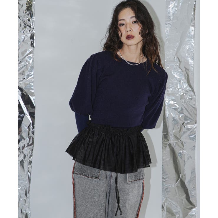 2wayパフスリーブリボンニット 韓国 夢展望 | 夢展望 | 詳細画像11 