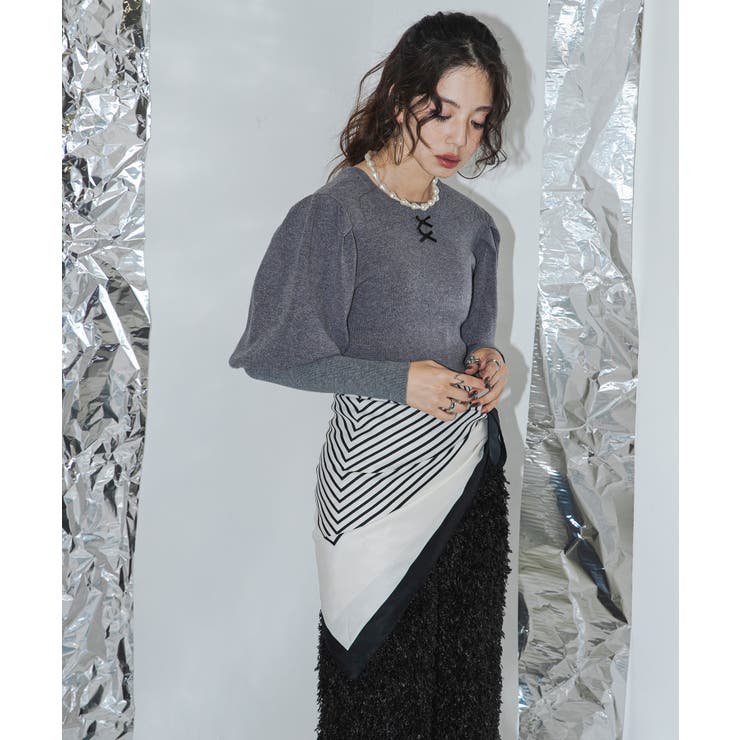 2wayパフスリーブリボンニット 韓国 夢展望 | 夢展望 | 詳細画像15 