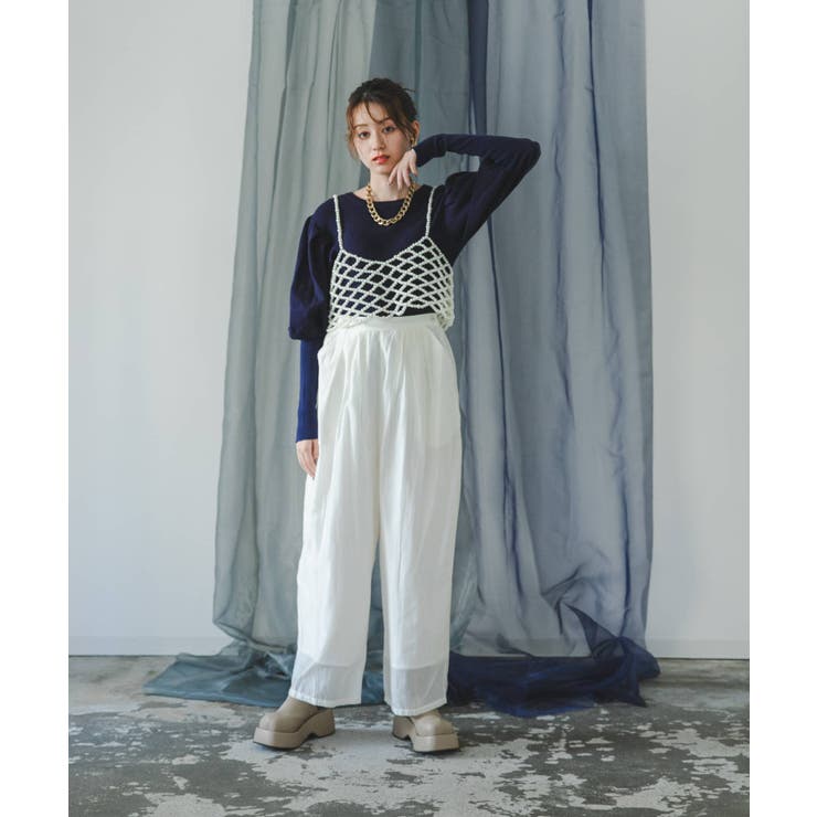 2wayパフスリーブリボンニット 韓国 夢展望 | 夢展望 | 詳細画像30 