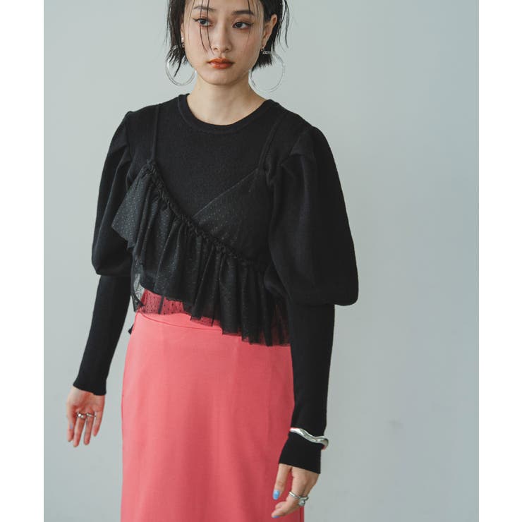 2wayパフスリーブリボンニット 韓国 夢展望 | 夢展望 | 詳細画像39 