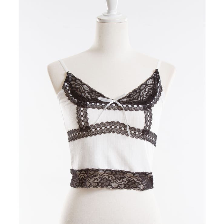 レースキャミor透け蝶々キャミ選べるカットソー 韓国 夢展望 | 夢展望 | 詳細画像34 