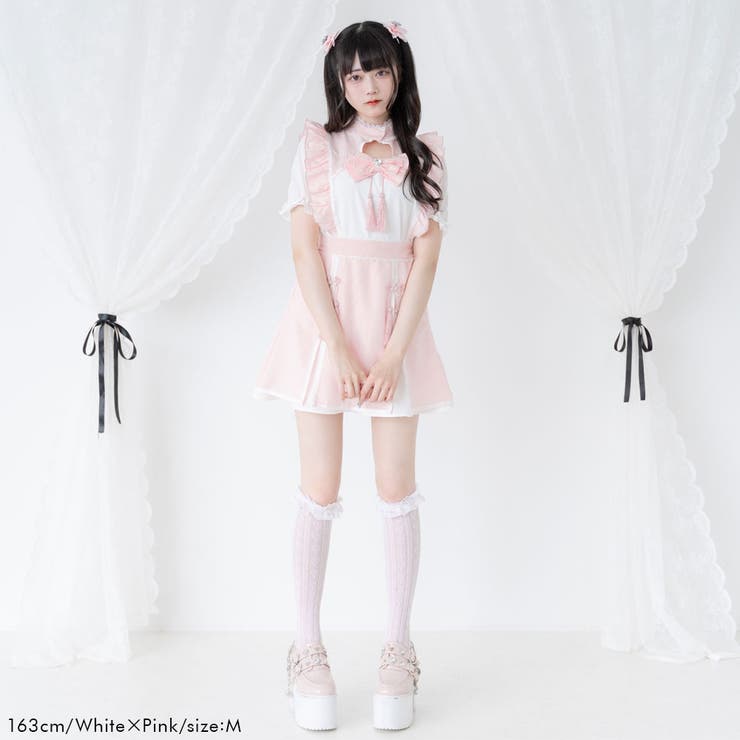 チャイナショルダーウィングブラウス 量産型 地雷系 夢展望 | DearMyLove | 詳細画像2 