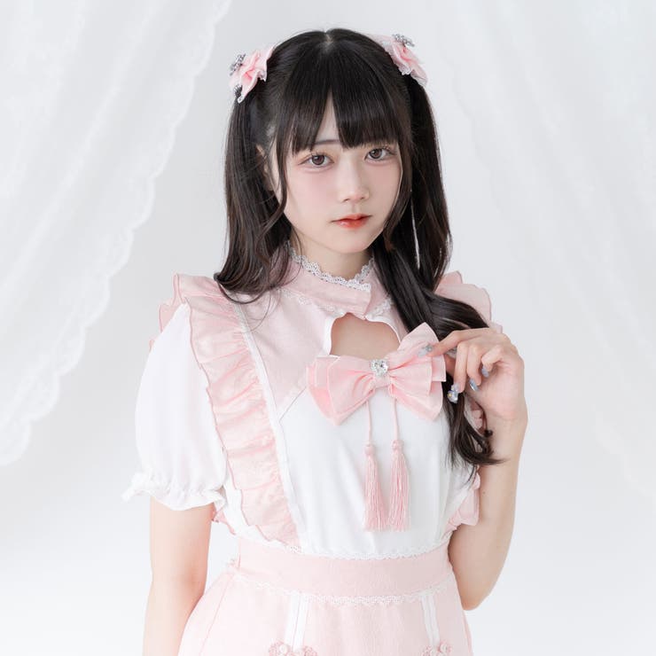 チャイナショルダーウィングブラウス 量産型 地雷系 夢展望 | DearMyLove | 詳細画像6 