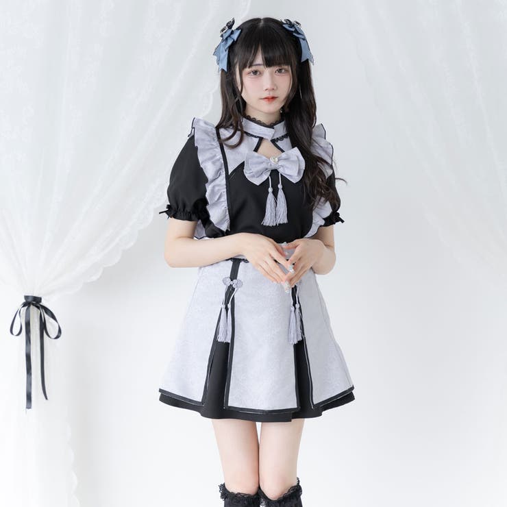 チャイナショルダーウィングブラウス 量産型 地雷系 夢展望 | DearMyLove | 詳細画像22 