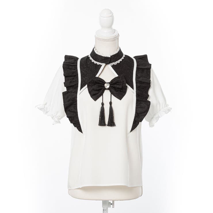 チャイナショルダーウィングブラウス 量産型 地雷系 夢展望 | DearMyLove | 詳細画像26 