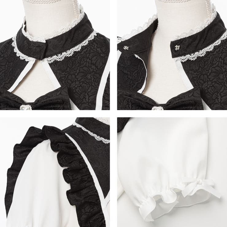 チャイナショルダーウィングブラウス 量産型 地雷系 夢展望 | DearMyLove | 詳細画像12 