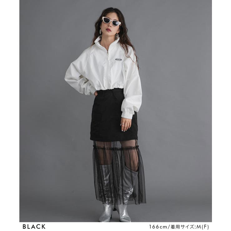 タフタ×チュールレイヤードスカート 韓国 夢展望 | 夢展望 | 詳細画像2 