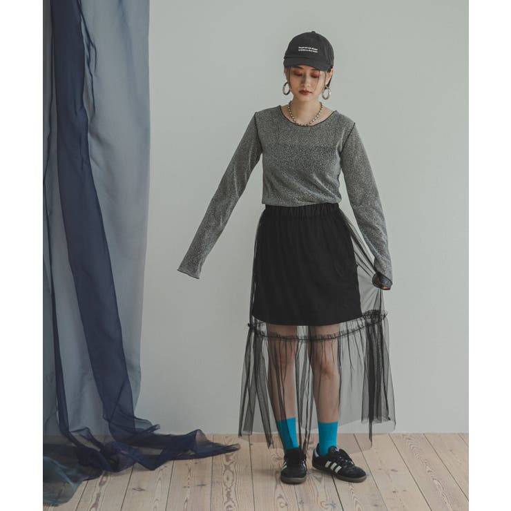 タフタ×チュールレイヤードスカート 韓国 夢展望 | 夢展望 | 詳細画像12 