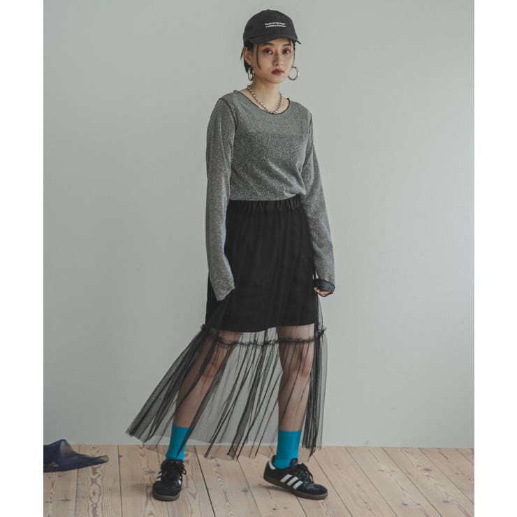 タフタ×チュールレイヤードスカート 韓国 夢展望 | 夢展望 | 詳細画像13 