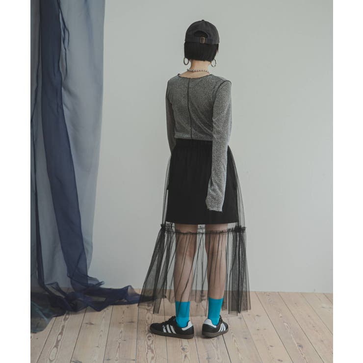 タフタ×チュールレイヤードスカート 韓国 夢展望 | 夢展望 | 詳細画像14 