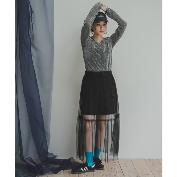 タフタ×チュールレイヤードスカート 韓国 夢展望 | 夢展望 | 詳細画像16 