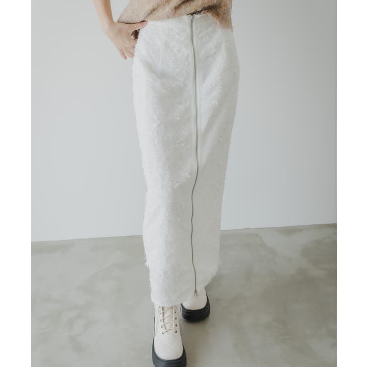 フリンジジャガードジップスカート 韓国 夢展望 | 夢展望 | 詳細画像5 