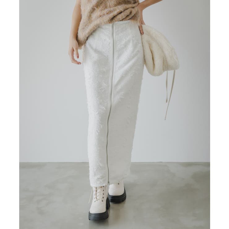 フリンジジャガードジップスカート 韓国 夢展望 | 夢展望 | 詳細画像6 