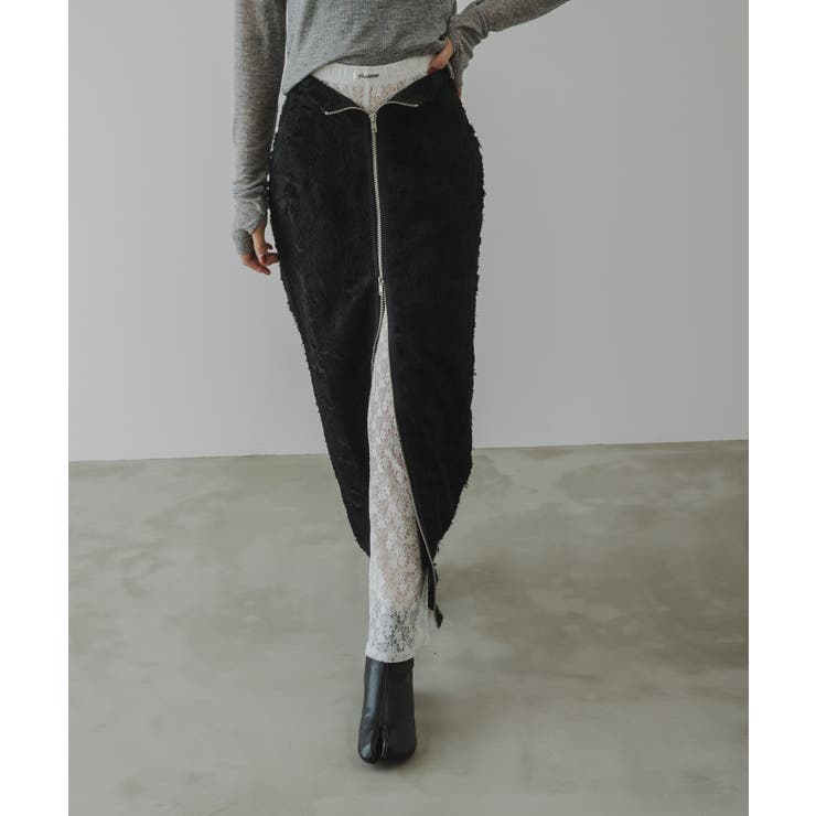 フリンジジャガードジップスカート 韓国 夢展望 | 夢展望 | 詳細画像14 