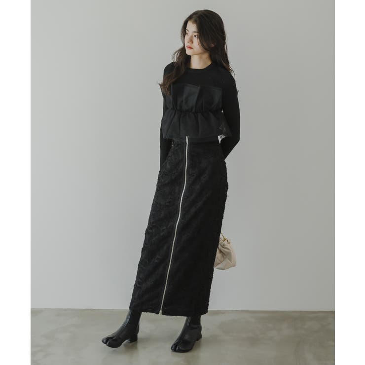 フリンジジャガードジップスカート 韓国 夢展望 | 夢展望 | 詳細画像17 