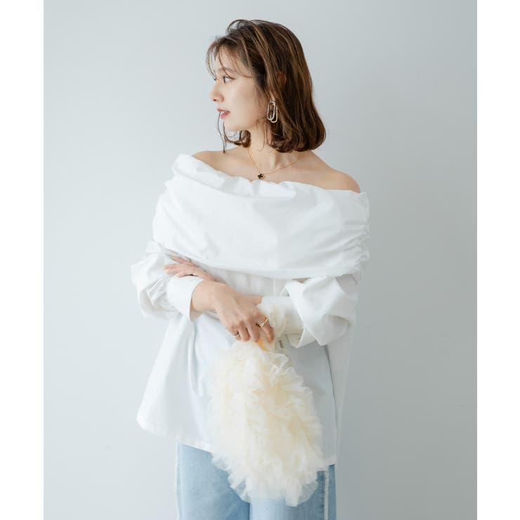 ブロードオフショルブラウス 韓国 夢展望 | 夢展望 | 詳細画像8 