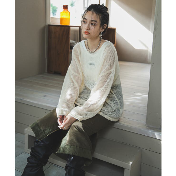 シアーメッシュモヘアタッチニット 韓国 夢展望 bohmal(ボマール) | 夢展望 | 詳細画像15 
