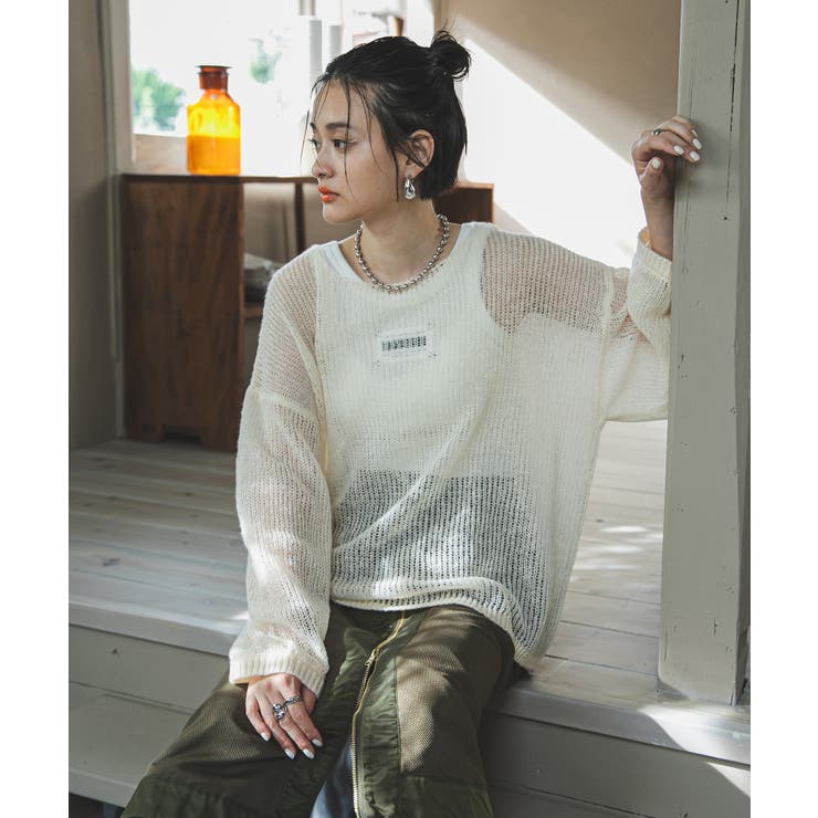 シアーメッシュモヘアタッチニット 韓国 夢展望 bohmal(ボマール) | 夢展望 | 詳細画像18 
