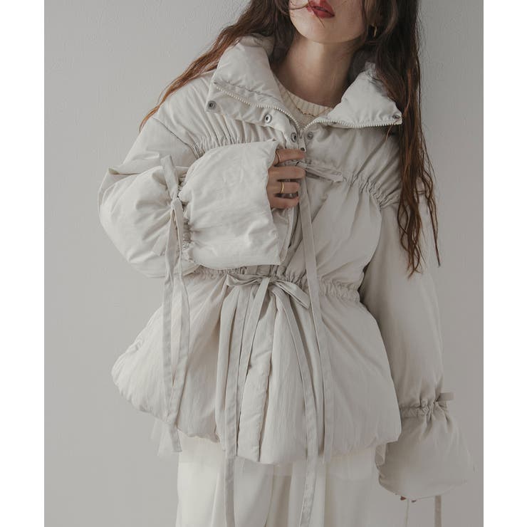 メニーリボンフェイクダウンコート 韓国 夢展望 | 夢展望 | 詳細画像3 