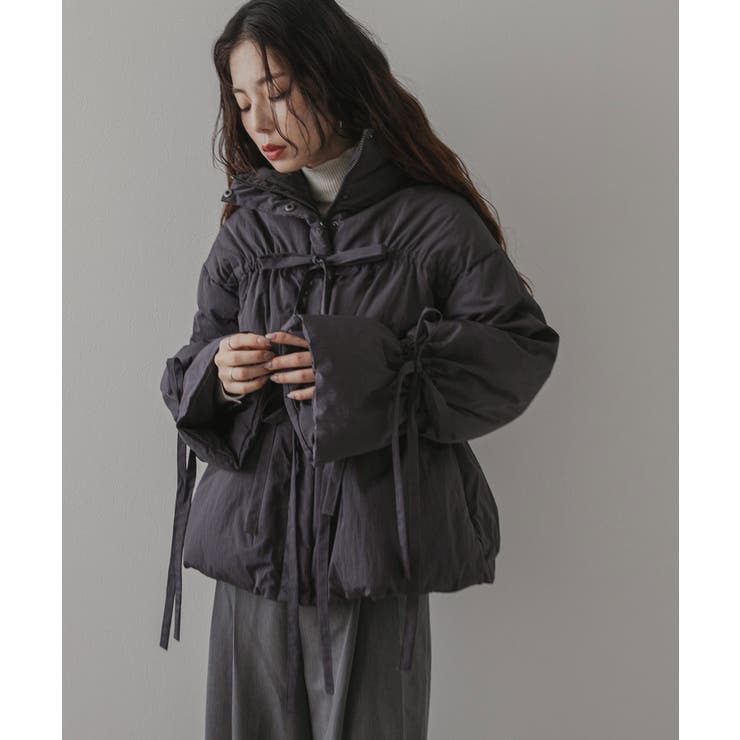 メニーリボンフェイクダウンコート 韓国 夢展望 | 夢展望 | 詳細画像8 