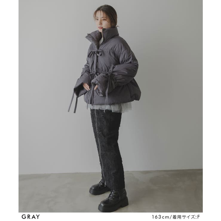 メニーリボンフェイクダウンコート 韓国 夢展望 | 夢展望 | 詳細画像26 