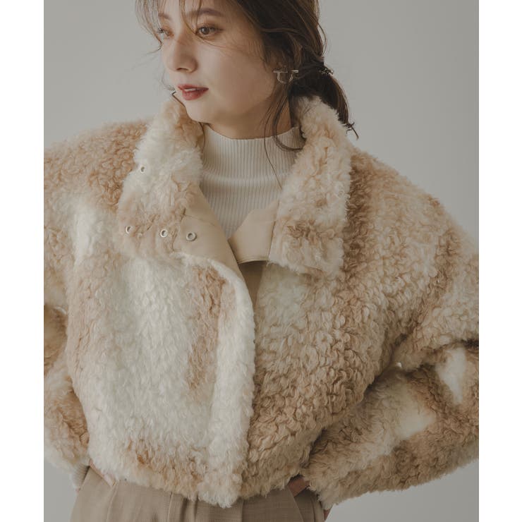 ニュアンス柄ボアショートジャケット 韓国 夢展望 | 夢展望 | 詳細画像6 