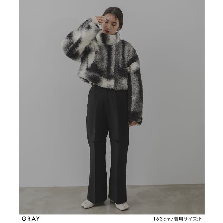 ニュアンス柄ボアショートジャケット 韓国 夢展望 | 夢展望 | 詳細画像8 