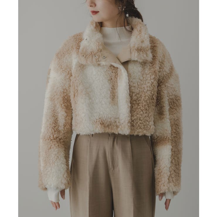 ニュアンス柄ボアショートジャケット 韓国 夢展望 | 夢展望 | 詳細画像14 