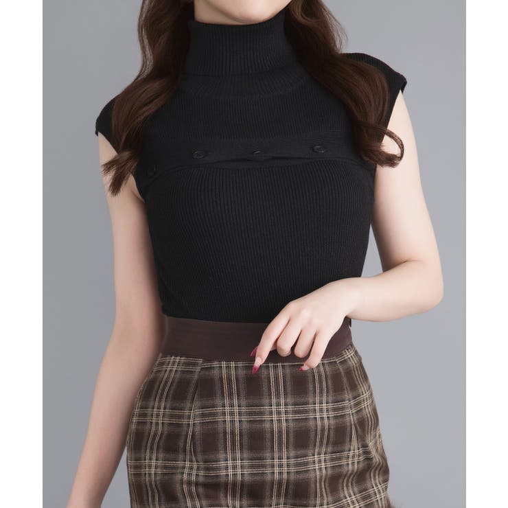 カットオフノースリーブサマーニット 量産型 地雷系 夢展望 | DearMyLove | 詳細画像2 